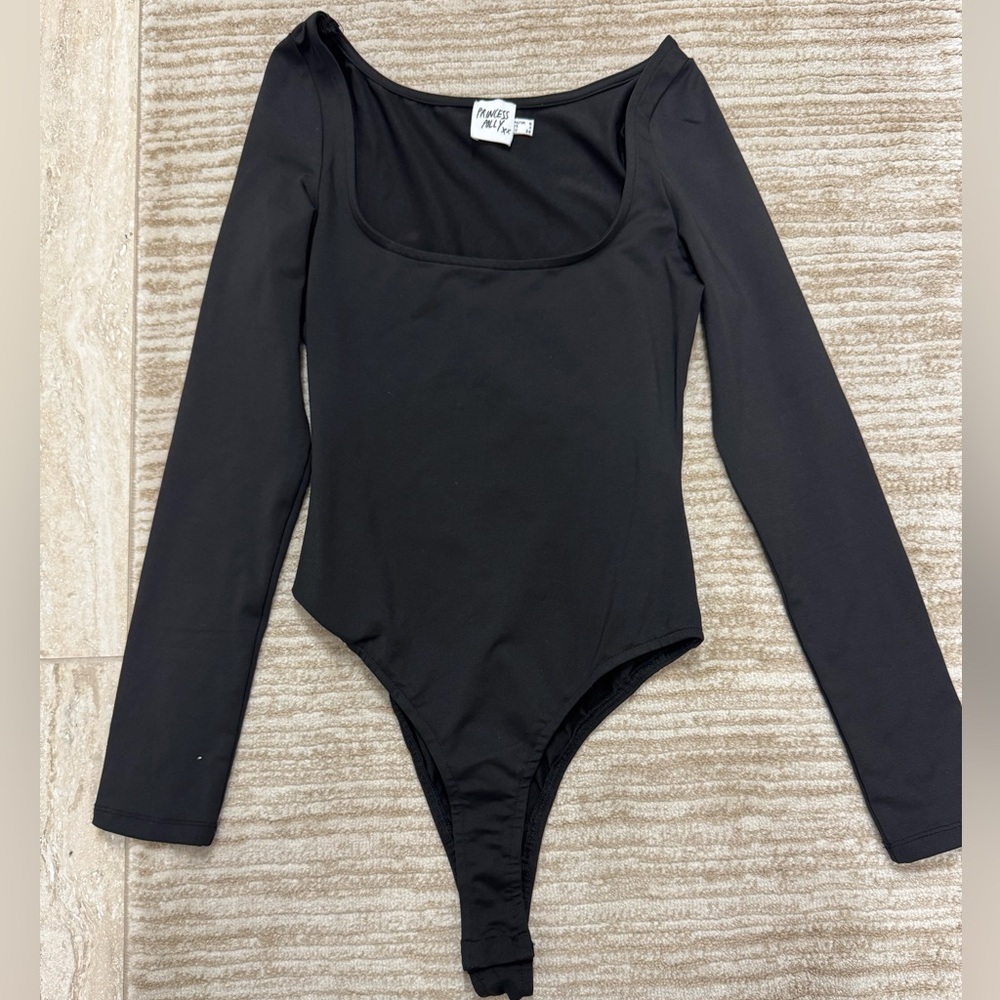Princess Polly Black Long Sleeve Bodysuit